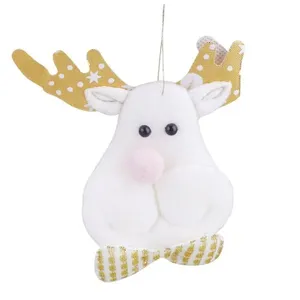 Enfeite de Natal Rostinhos 11cm Feltro Luxo Cazza