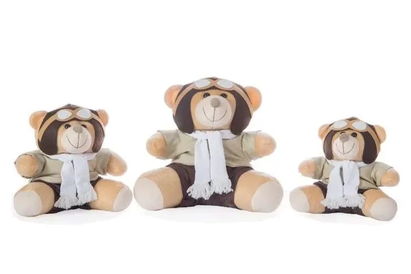 Urso Pelúcia Aviador Branco 3 un