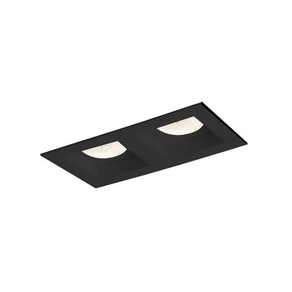 Spot De Embutir Newline Flat Para 2 Lâmpadas Ar70 Gu10 Bivolt Preto