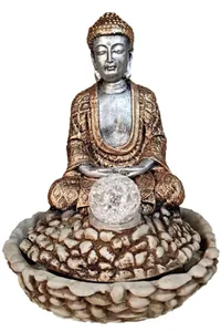 Fonte água buda hindu sala quarto jardim lâmpada bombinha