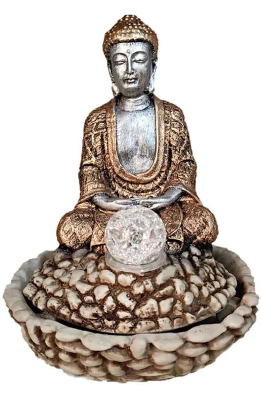 Fonte água buda hindu sala quarto jardim lâmpada bombinha