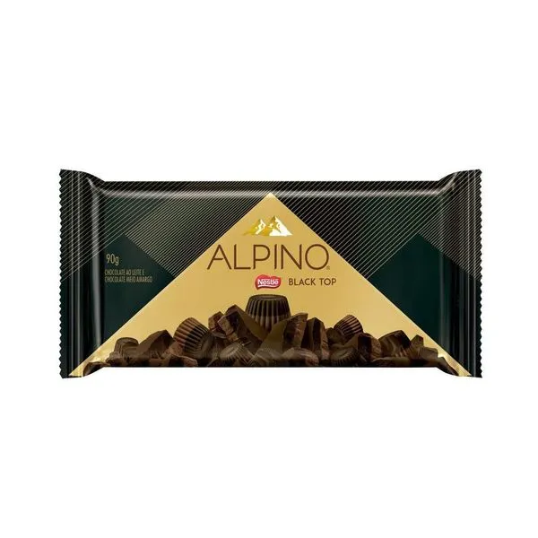 Tablete de Chocolate 90g Alpino Black Top Nestlé