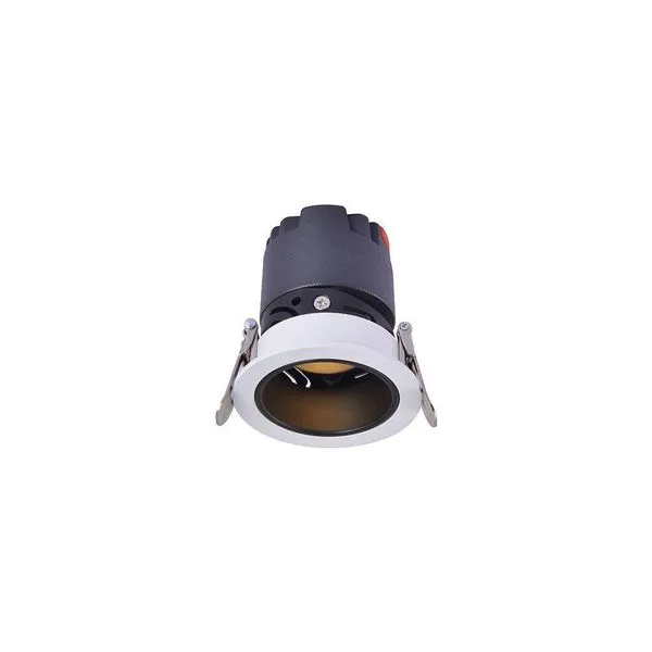 Spot De Embutir Nordecor Zagle Redondo Led Alto Irc 97 5w Bivolt Branco 2700k Luz Amarela