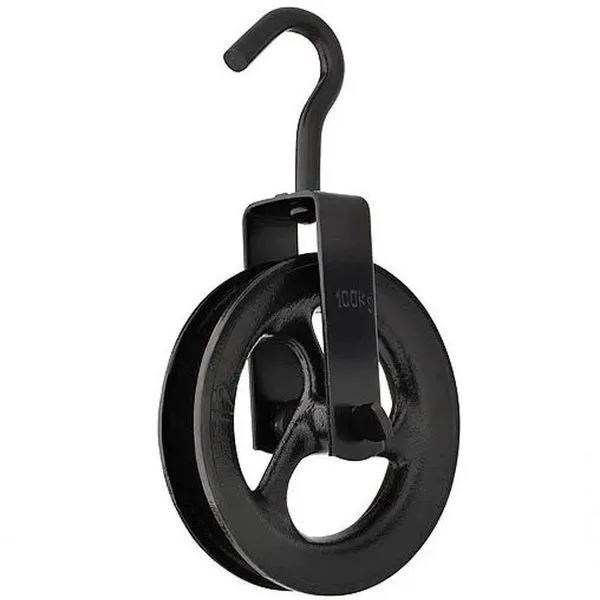 Roldana De Ferro 160mm Com Gancho Paraboni 100156