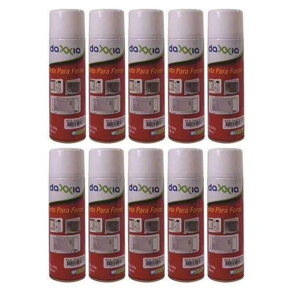 10 Unidades Spray Tinta Branca Forno Microondas Daxxia 300ml