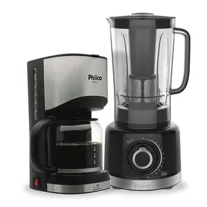 Kit Liquidificador PLQ1550 com Cafeteira Elétrica 15 Xícaras PH17 Philco Preta 127V