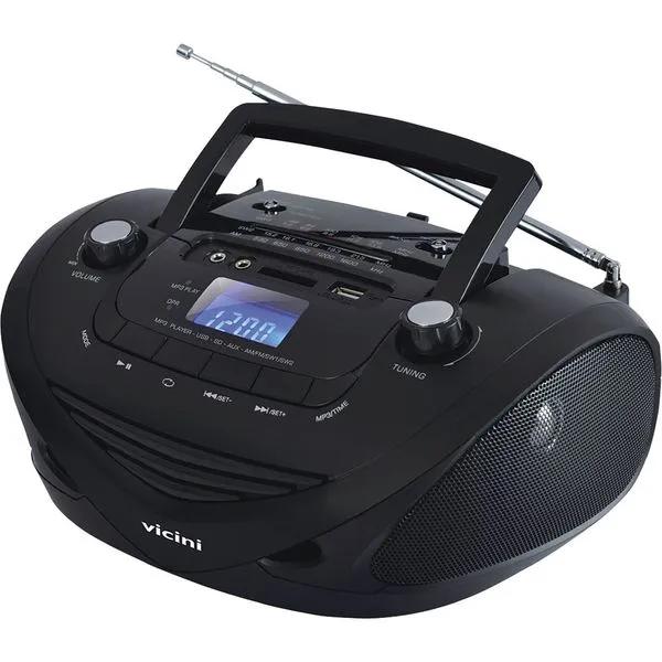 Rádio com MP3 Player, AM/FM, Entradas USB, Auxiliar e Cartão SD Vicini VC-5050