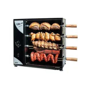 Churrasqueira a Gás Rotativa Vitta Arke 04 Espetos Preto / 220V