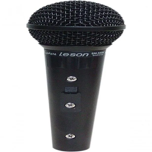 Microfone Com Fio Profissional Sm58 P4 Bk Preto Fosco...