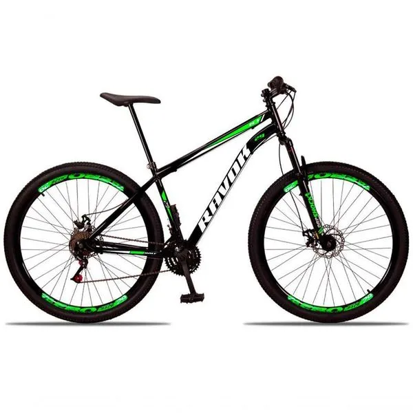 Bicicleta Aro 29 Suspensão Dianteira Bike Aço 21 Marchas Freio A Disco Verde