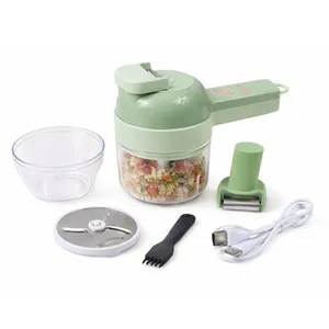 Processador Alimentos Elétrico Mini Triturador USB Picador Alho Inox