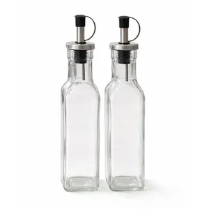Porta Azeite e Vinagre Vidro 250ml Galheteiro Dosador Azeiteira Vinagreira Cozinha