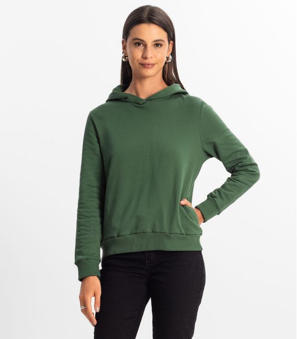 Moletom com Capuz Feminino Rovitex Verde P / Verde
