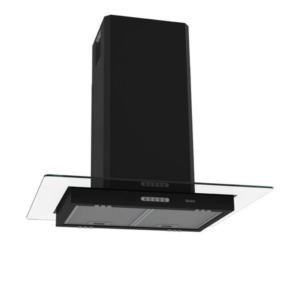 Coifa Terim Ilha Teto Vidro Reto Black 75 cm Preto 110V