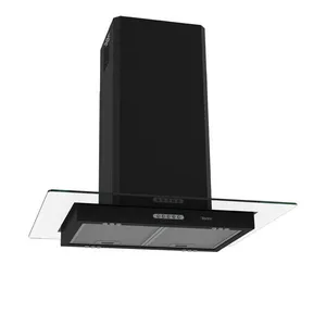 Coifa Terim Ilha Teto Vidro Reto Black 75 cm Preto 110V