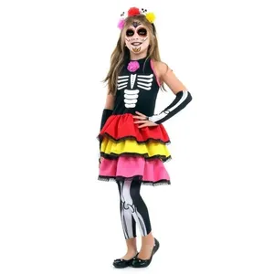 Fantasia Caveira Mexicana Colour Infantil Tamanho P