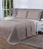 Conjunto Colcha Microfibra Queen La Dotta Bege UN / Bege