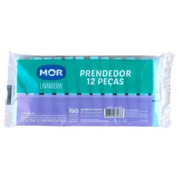 Conjunto de Pregadores 12 Peças Mor 6066