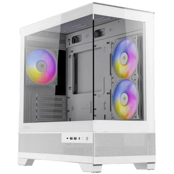 Gabinete Gamer ANTEC CX500M RGB White Lateral de Vidro TEMP 4MM MICRO-ATX/ITX com 3 FANS RGB 12