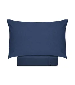 Jogo De Cama Solteiro Malha 2 Peças Fusion Vivaldi Azul UN / Azul