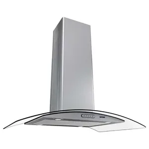 Coifa Ilha 90cm Vidro Curvo Fogatti Inox 110V