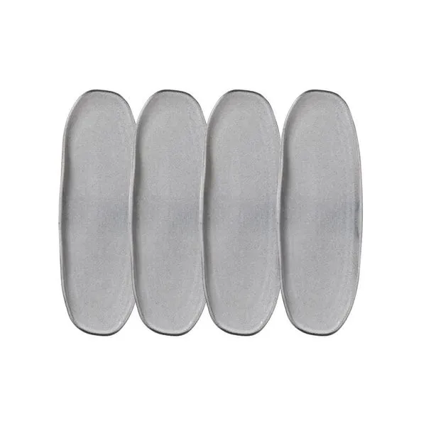 Conjunto de Travessas Ovais Rasas Grandes Porto Brasil Orgânico Dust 36x13cm – 4 Peças