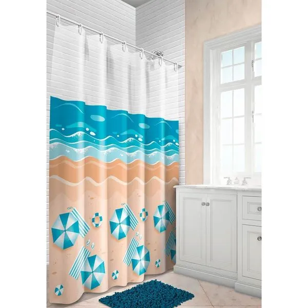 Cortina para Box 135x200cm PVC com Visor Ipanema Plast Leo 623-K