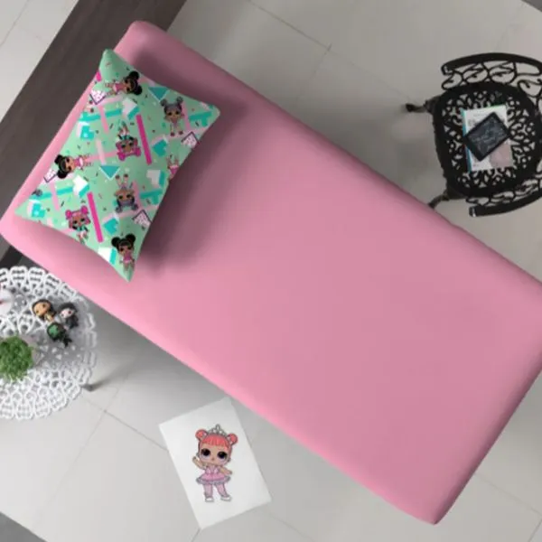 Jogo de Cama Solteiro Portallar Malha Misto 2pçs Lol Color/Rosa Prisma