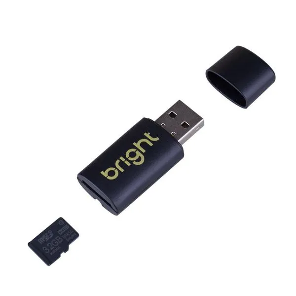 Pen Drive 2x1 32GB Bright MC228 Preto