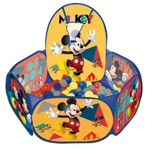 Piscina de Bolinha Mickey Com Cesta de Basquete 6375 ZippToys