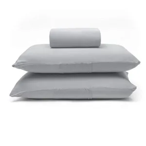Jogo de Cama Buettner King Malha 100% Algodão Basic Liso 3 Peças Prata