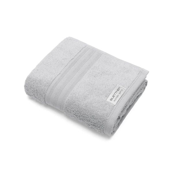 Toalha Rosto Platine Fio Egipcio 50cm x 80cm Prata Bouton