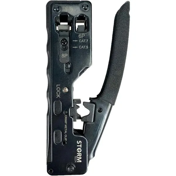 Alicate para Crimpar RJ45/RJ12 /RJ11 STORM Preto