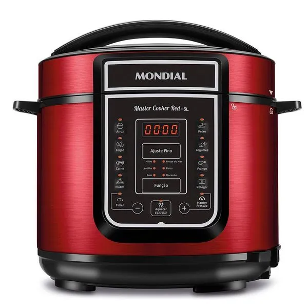 Panela De Pressão Elétrica Mondial Master Cooker Red Pe-39 Panela Elétrica Pressão-220v-vermelho/inox 220