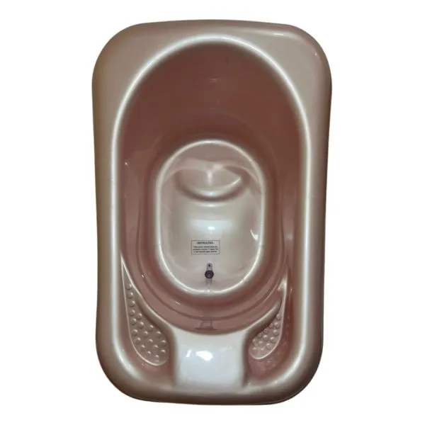 Banheira Bebê 32 Lts Valvula Água Perolado Plastibrasil Cor Rosa Lisa