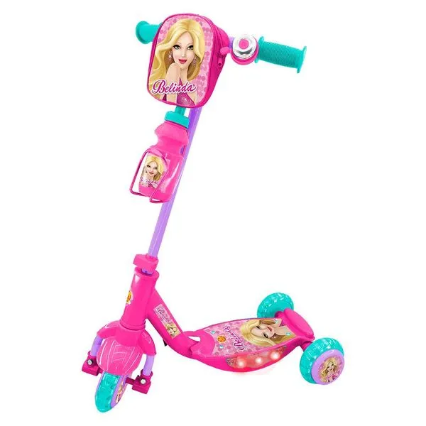 Patinete Belinda Com Mochila e Garrafa DM Toys