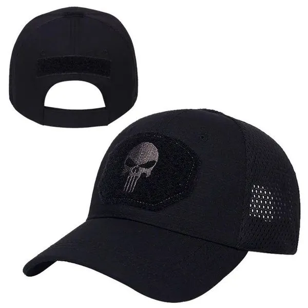 Bonés Tático Do Exército Masculino, Militar Chapéu Camuflado - Preto