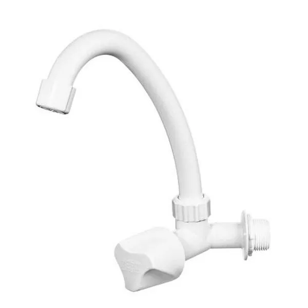 Torneira Bica Móvel Parede Branco - Herc Leve E Resistente Com Haste Articulável