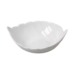 Petisqueira Opa Folha Blanc Cazza Branca
