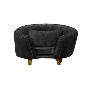 Poltrona Cama Caminha Pet Baby Laddi Veludo Grafite Dvinn Grafite
