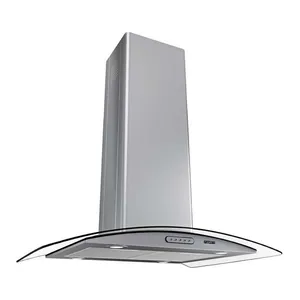 Coifa Ilha 75cm Vidro Curvo Fogatti Inox / 110 V