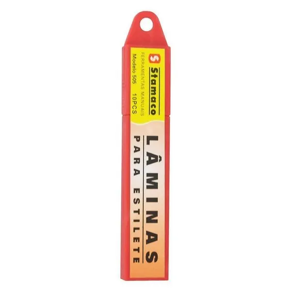 Lâminas Para Estilete Modelo 505 Com 10 Peças - 8040 - Stamaco Lamina P-estilete C-10 Stamaco