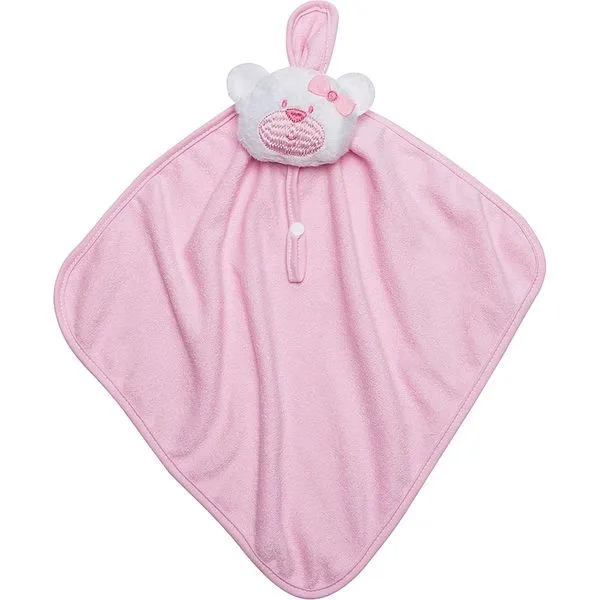 Naninha com Pelúcia e Prendedor de Chupeta Bambi Rosa