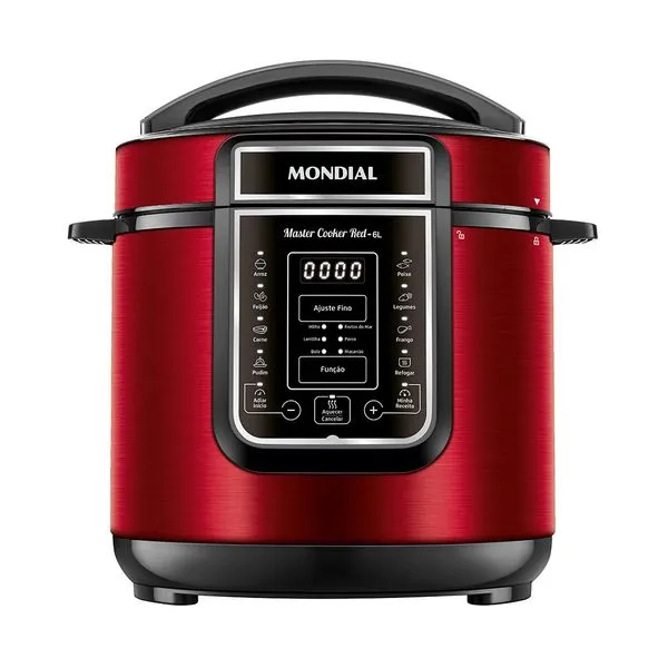 Panela de Pressão Elétrica 6L Mondial PE60 Vermelha 220V