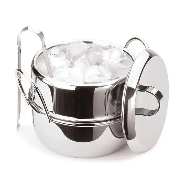Balde De Gelo Inox Conservação Térmica Com Pinça 2,5L