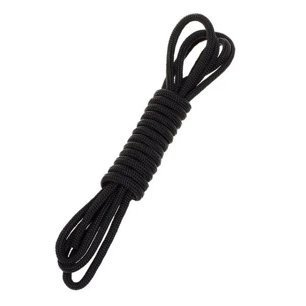Corda 4mm 20 Metro Preta Polipropileno Náutica Carga Camping