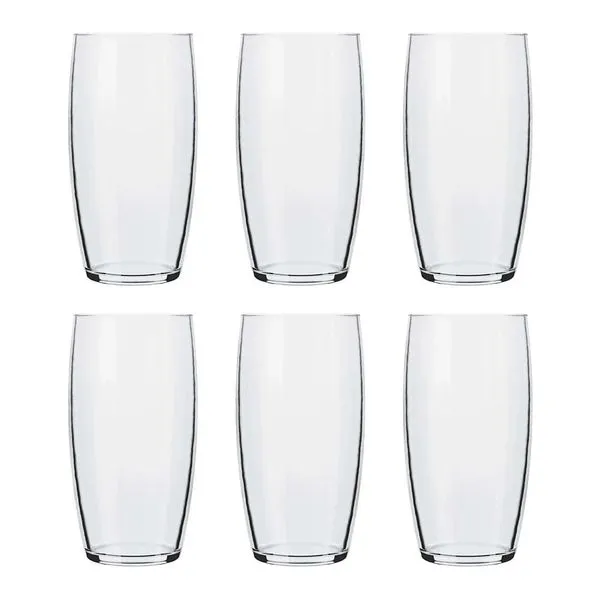 Jogo de Copos Nadir Oca Long Drink de Vidro Liso com 6 Peças 300ml UNICA