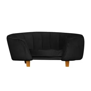 Poltrona Cama Caminha Pet Laddi Veludo Preto Dvinn Preto