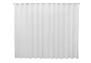 Cortina 3,00x2,60 Sala Quarto Cozinha Varão Tecido Jacquard Branco