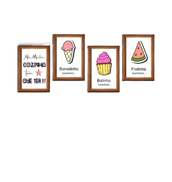 Quadros Placas mdf 6mm cozinha café frase 4 un 29x20